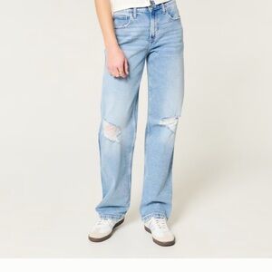 Hollister Distressed ultra high rise size 26  Light Blue Jeans